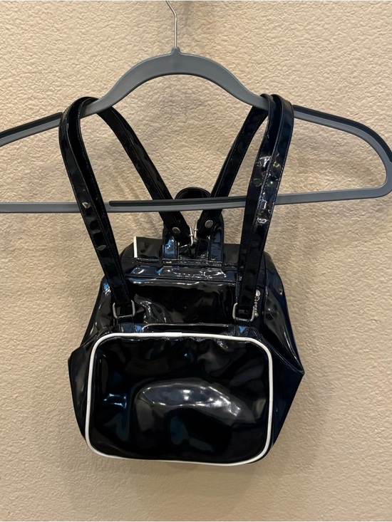 hello kitty black patent leather backpack Hello Kitty Black Patent Mini Backpack 9”x10”